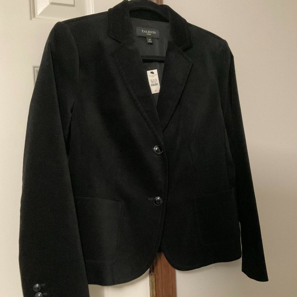 Talbots Black Velvet Jacket